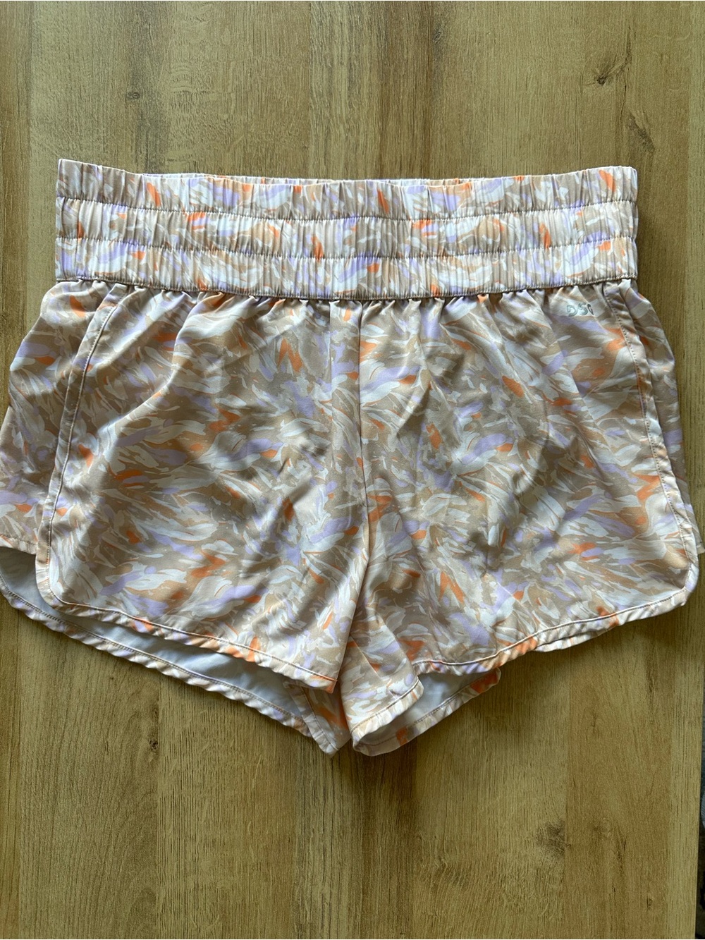 DSG Peach and Lavender Athletic Shorts with Elastic Waist